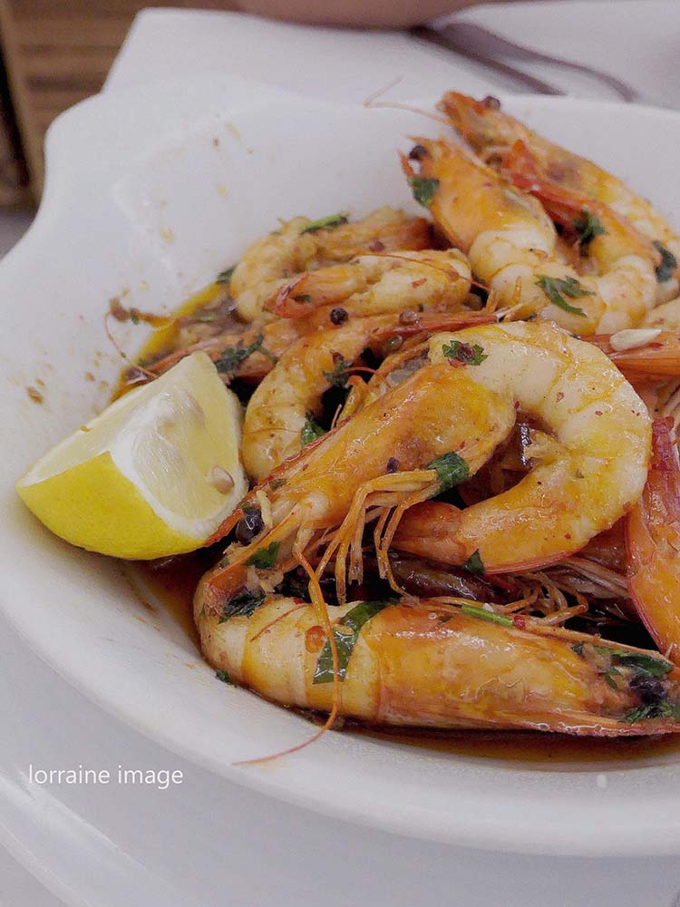 shrimps in spicy sauce, garnalen in hetesaus, udang